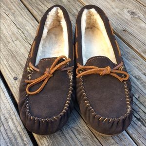 Emu Suede & Sheepskin Moccasins